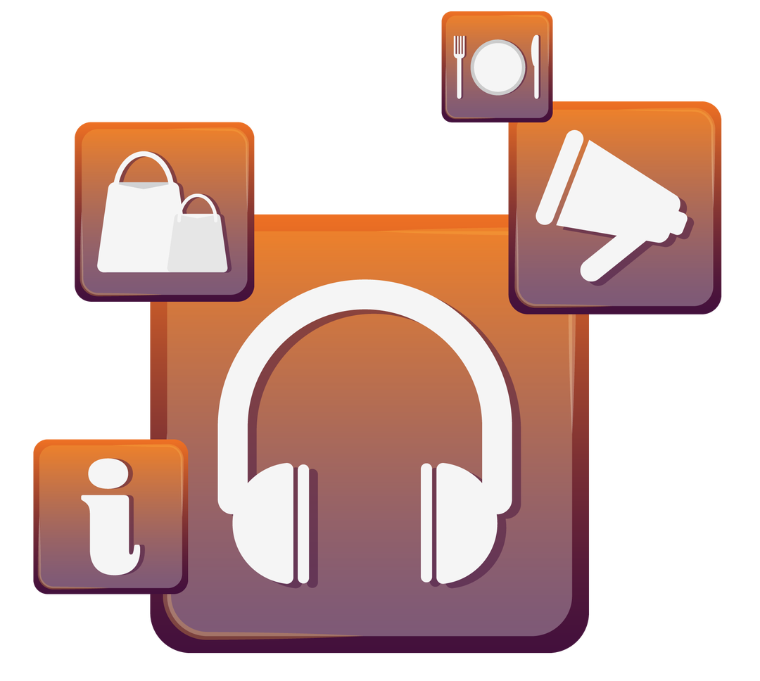 Icons to represent audio marketi