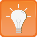Lightbulb orange icon